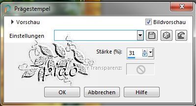 Screenshot, Rahmen11 Prägestempel