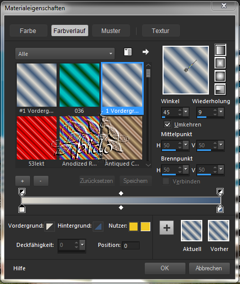 Screenshot, einfacher Rahmen8 Farbverlauf