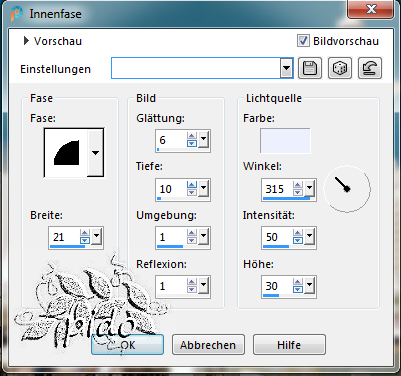 Screenshot, einfacher Rahmen8 Innenface