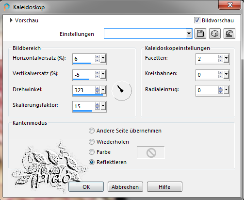 Screenshot, Rahmen9-Kaleidoskop