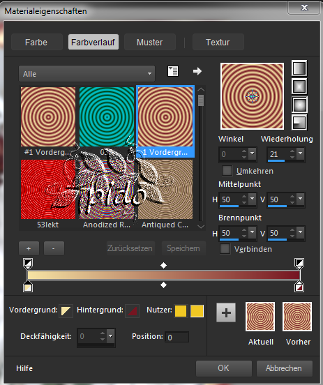 screenshot farbverlauf Blumenbild