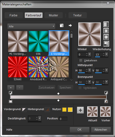 Screenshot Farbverlauf