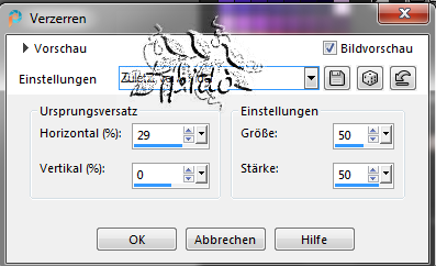 Screenshot Verzerren