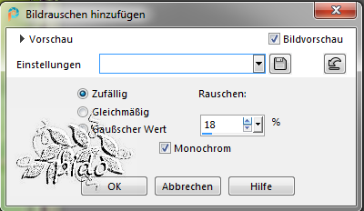 screenshot Bildrauschen hinzufügen/entfernen