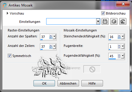 screenshot, Textureffekte Antikes Mosaik