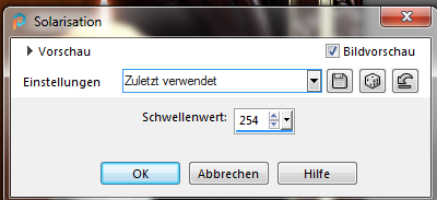 Screenshot, Solarisation-Kerze