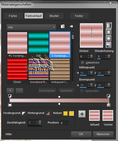 Screenshot, Farbverlauf-Rose